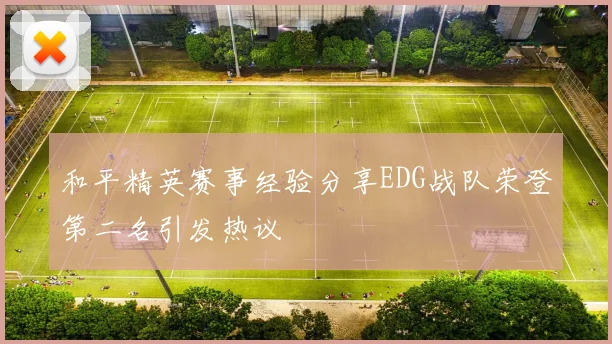 和平精英赛事经验分享EDG战队荣登第二名引发热议